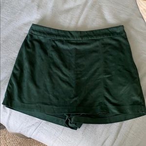 Faux Green Suede Skirt